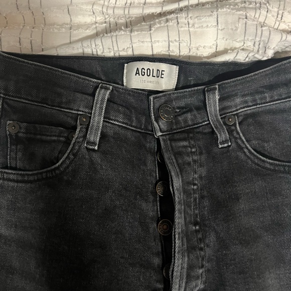 AGOLDE high rise black skinny jeans - Picture 3 of 3